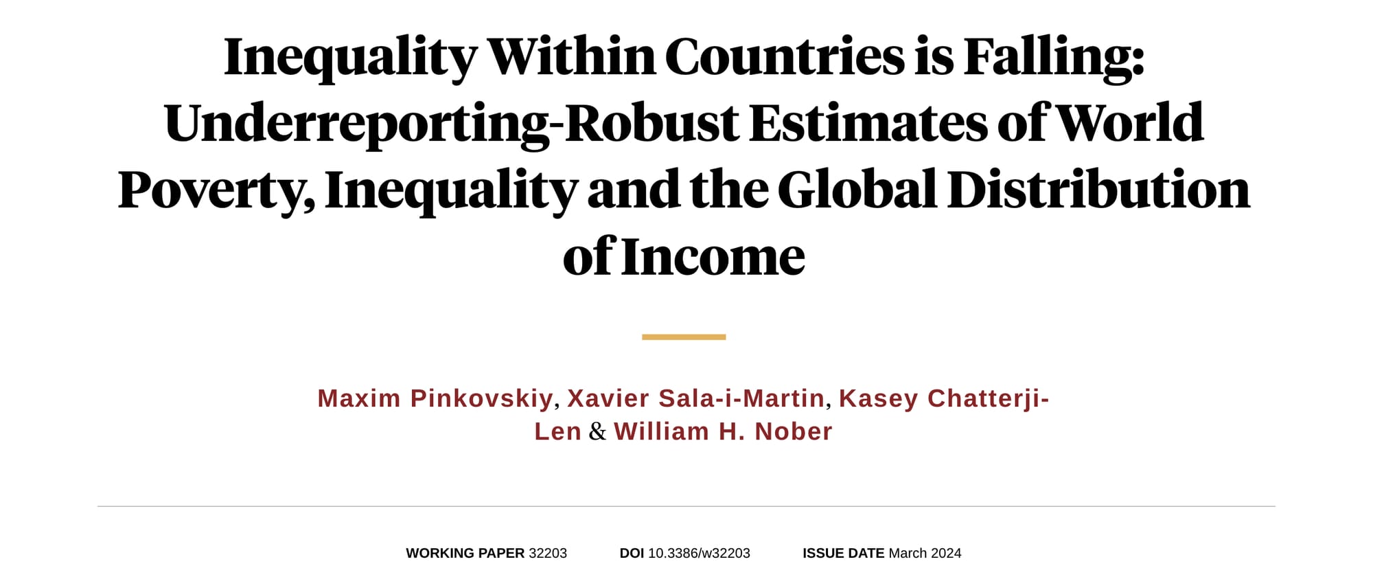 Good News on Global Inequality, Social Safety Nets in Egypt, and Reforestation in China