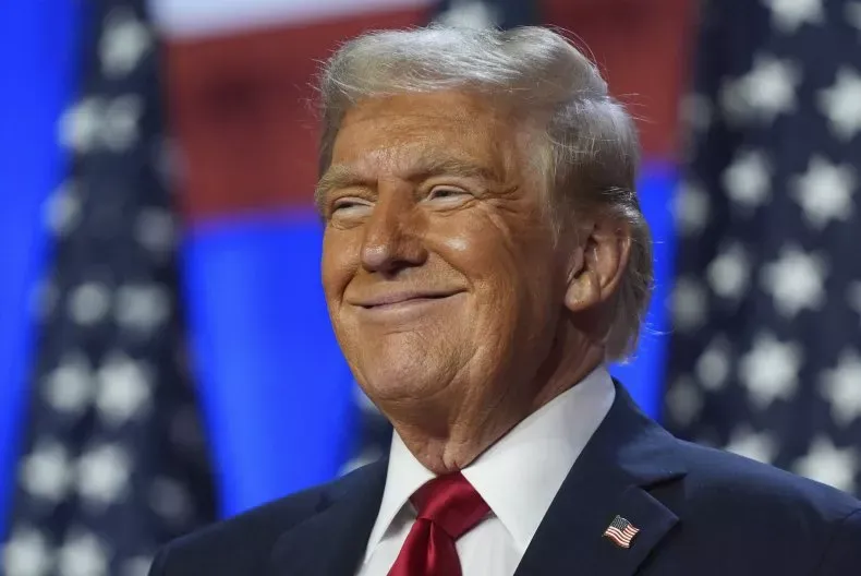 picture of Donald Trump smiling.